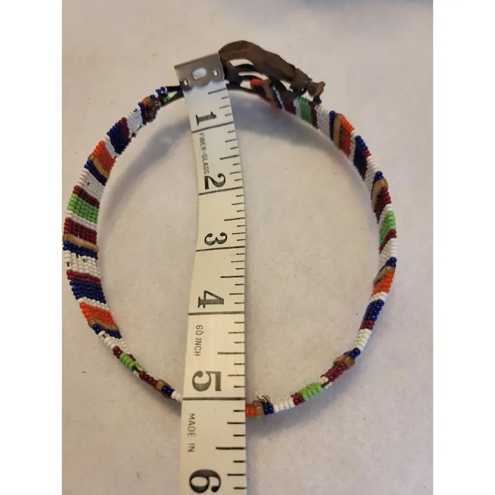 Maasai Beaded Ethnic Necklace Boho Art Deco Choker‎ Multicolor Fashion Jewelry